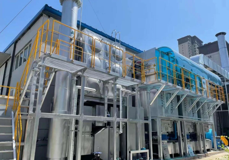 鄭州樸華科技生產的RTO蓄熱燃燒設備與低溫等離子設備組合系統(tǒng)